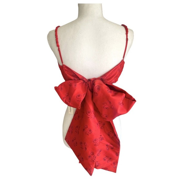 NWT For love & Lemons Lillian Red Floral Corset Top Rose Romantic Whimsigoth XXS - Picture 10 of 15